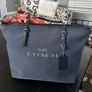 Coach Denim tote. EUC